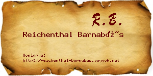 Reichenthal Barnabás névjegykártya